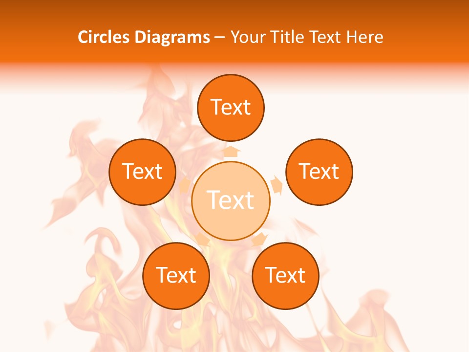 A White And Orange Fire Powerpoint Presentation PowerPoint Template