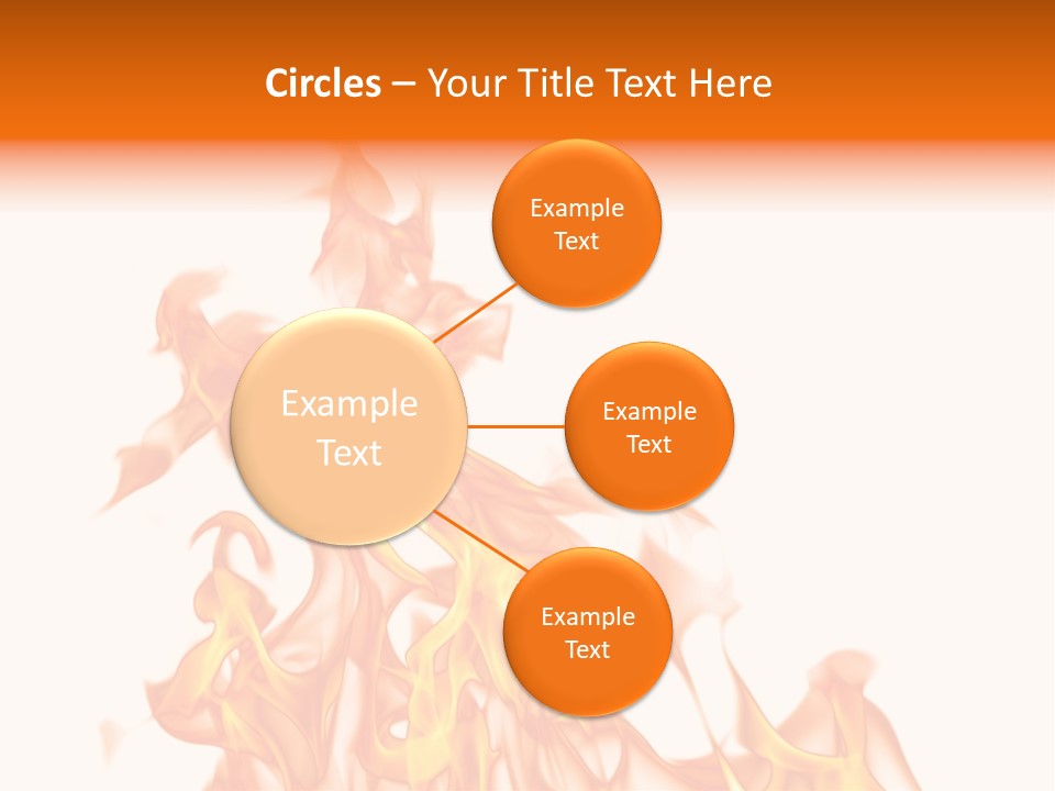 A White And Orange Fire Powerpoint Presentation PowerPoint Template