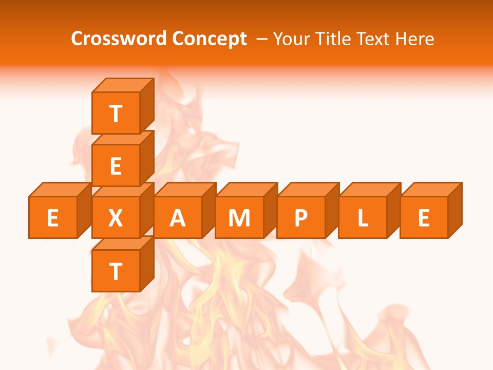 A White And Orange Fire Powerpoint Presentation PowerPoint Template