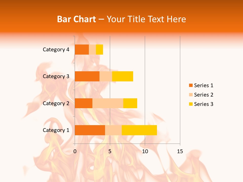 A White And Orange Fire Powerpoint Presentation PowerPoint Template