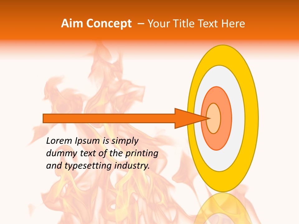 A White And Orange Fire Powerpoint Presentation PowerPoint Template
