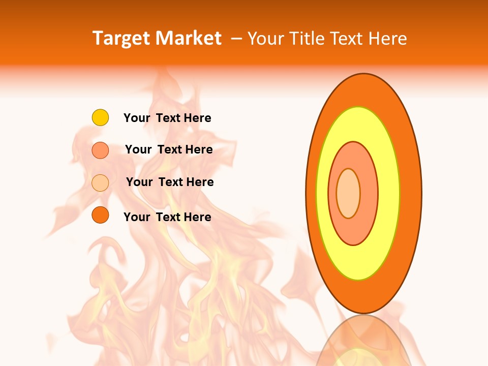 A White And Orange Fire Powerpoint Presentation PowerPoint Template