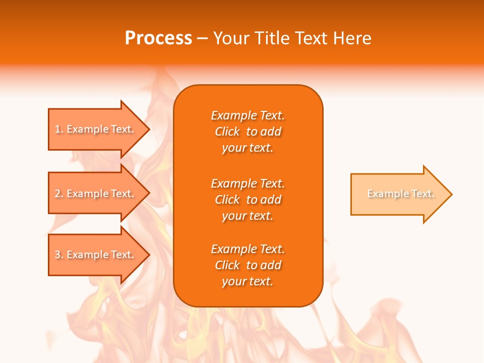 A White And Orange Fire Powerpoint Presentation PowerPoint Template