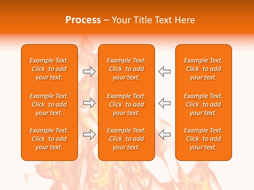 A White And Orange Fire Powerpoint Presentation PowerPoint Template