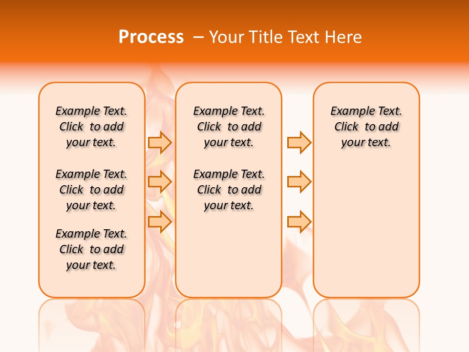A White And Orange Fire Powerpoint Presentation PowerPoint Template