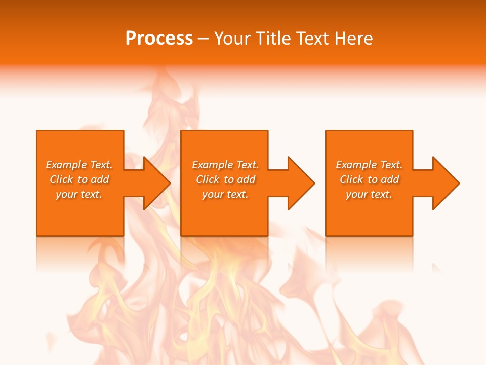 A White And Orange Fire Powerpoint Presentation PowerPoint Template