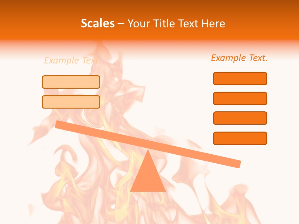 A White And Orange Fire Powerpoint Presentation PowerPoint Template