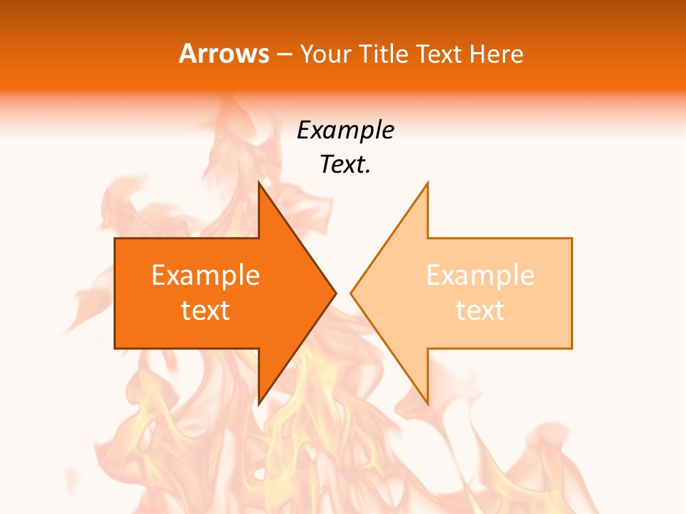 A White And Orange Fire Powerpoint Presentation PowerPoint Template