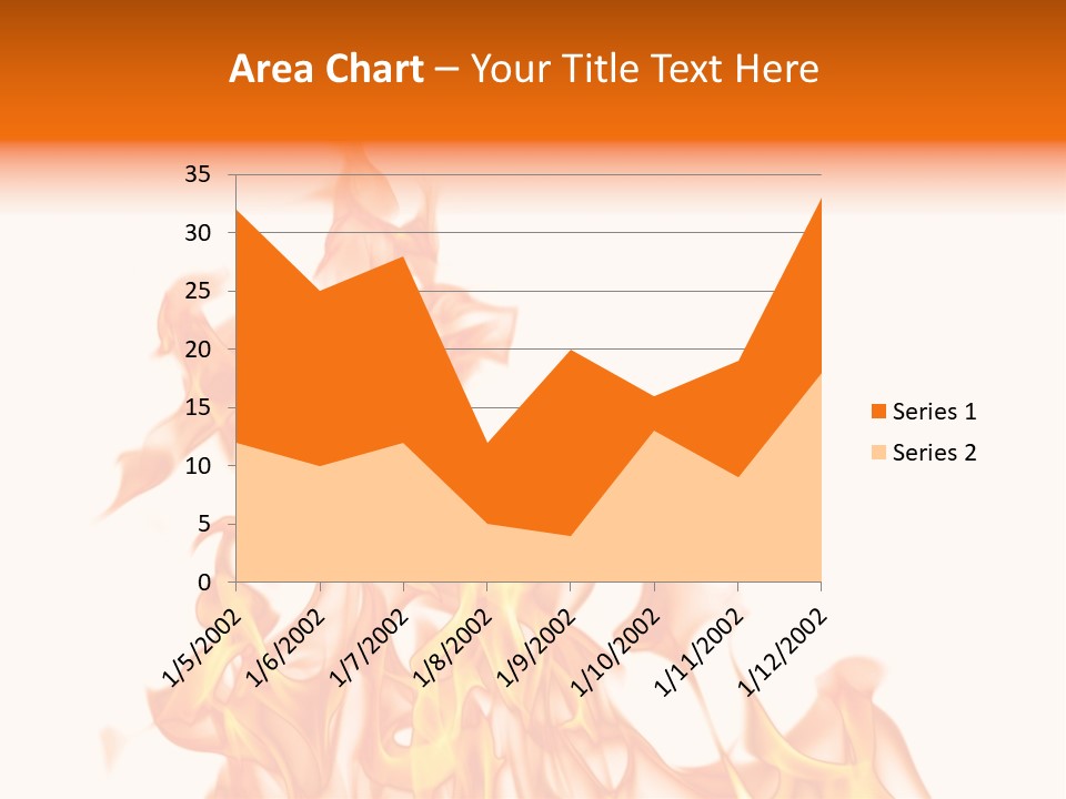 A White And Orange Fire Powerpoint Presentation PowerPoint Template