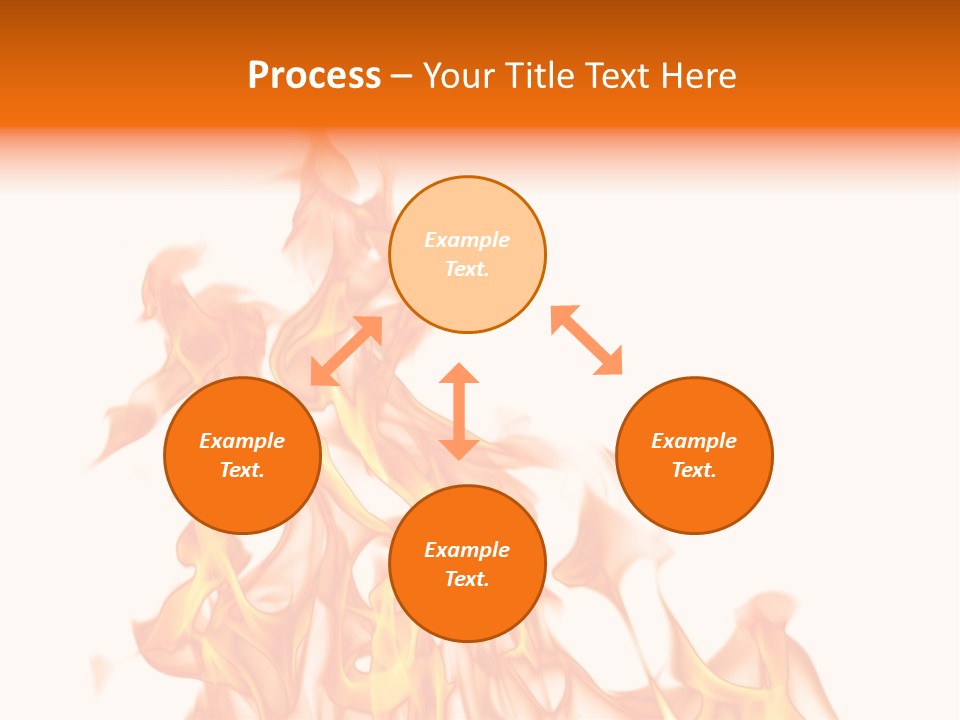 A White And Orange Fire Powerpoint Presentation PowerPoint Template