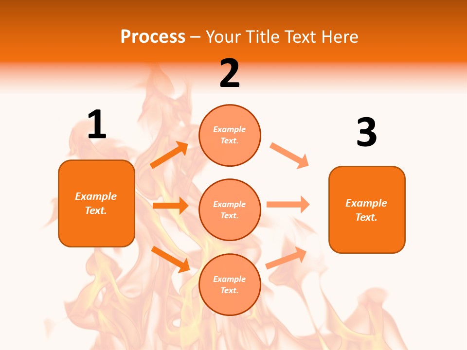 A White And Orange Fire Powerpoint Presentation PowerPoint Template