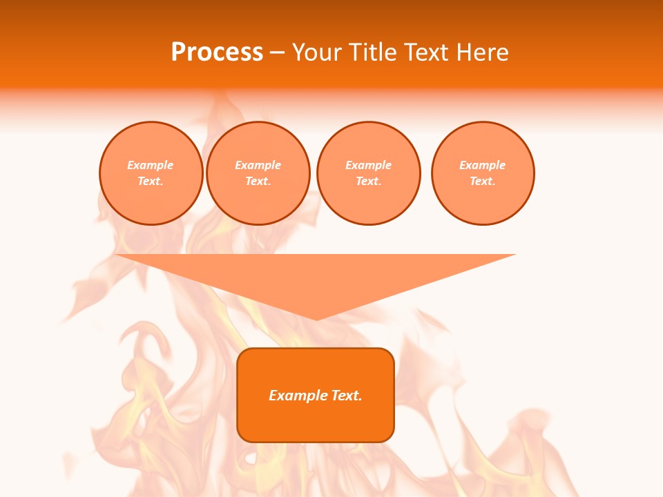 A White And Orange Fire Powerpoint Presentation PowerPoint Template
