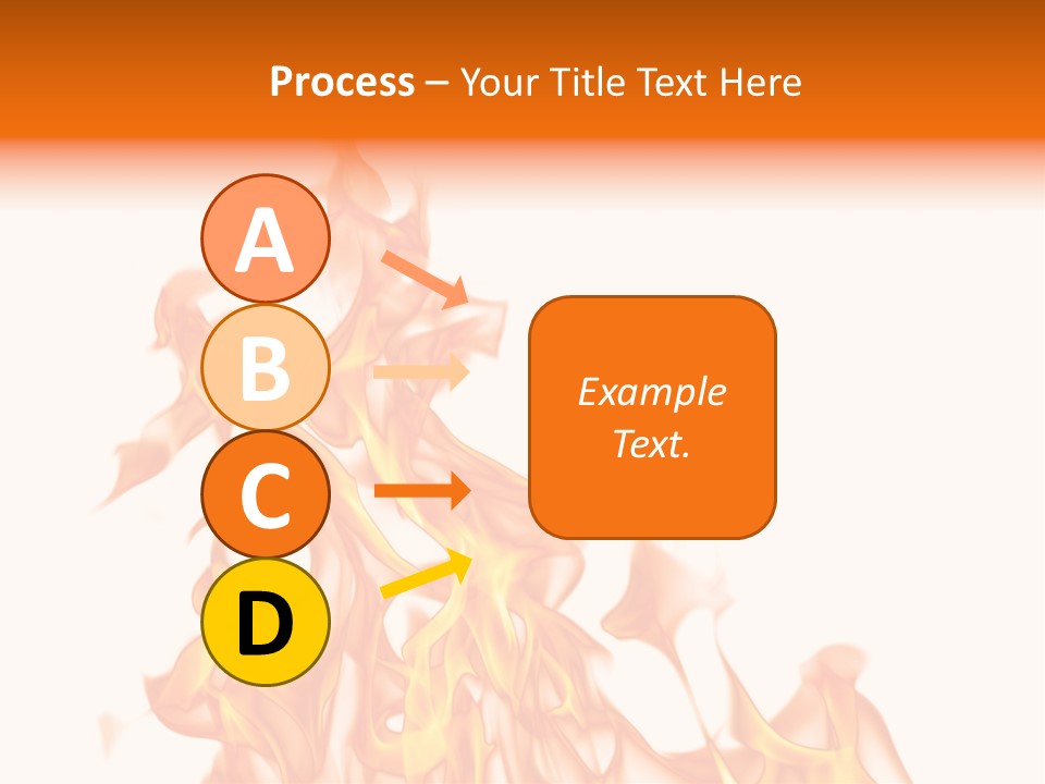 A White And Orange Fire Powerpoint Presentation PowerPoint Template