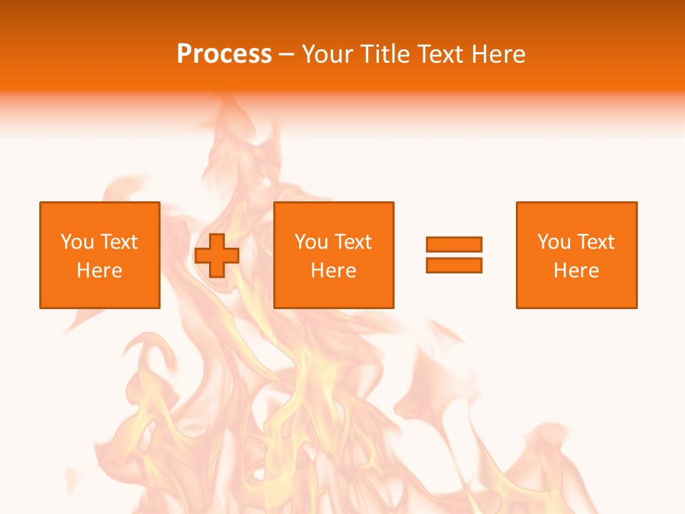A White And Orange Fire Powerpoint Presentation PowerPoint Template