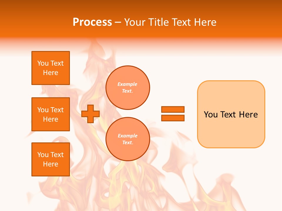 A White And Orange Fire Powerpoint Presentation PowerPoint Template