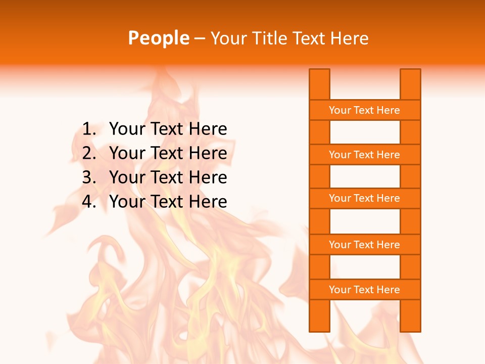 A White And Orange Fire Powerpoint Presentation PowerPoint Template
