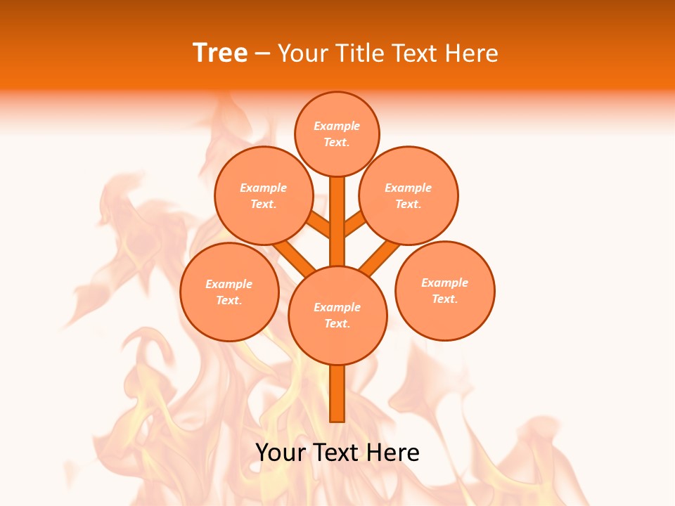 A White And Orange Fire Powerpoint Presentation PowerPoint Template