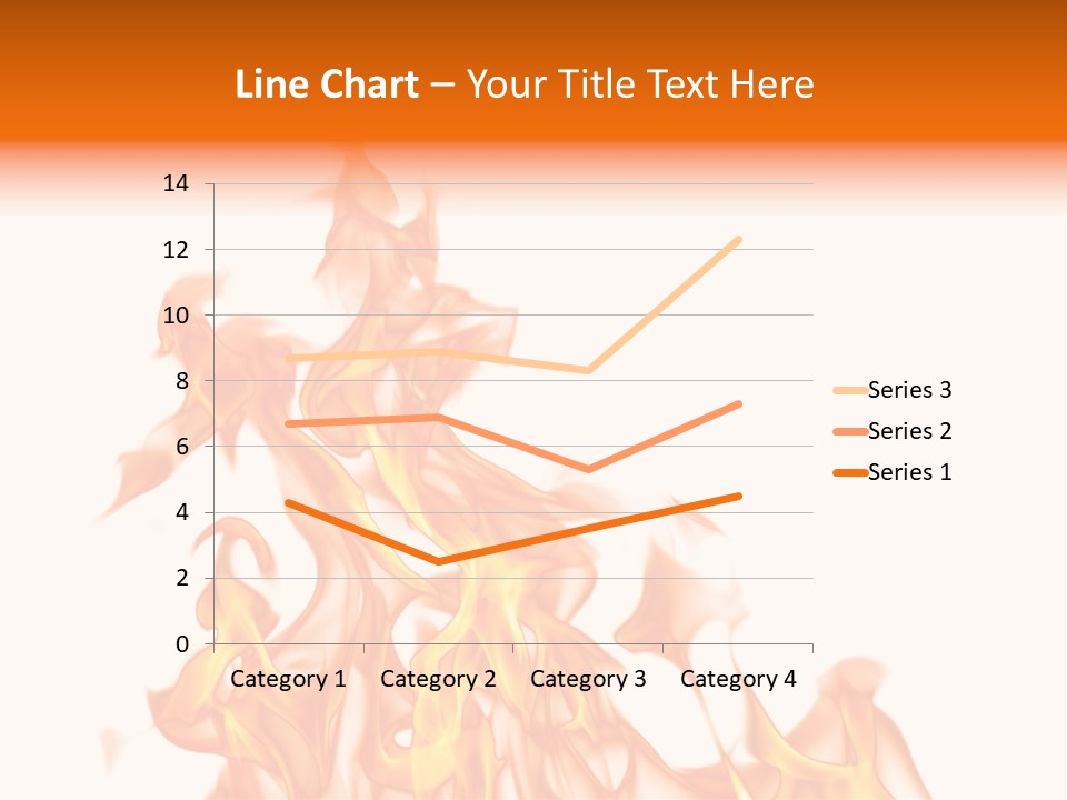 A White And Orange Fire Powerpoint Presentation PowerPoint Template