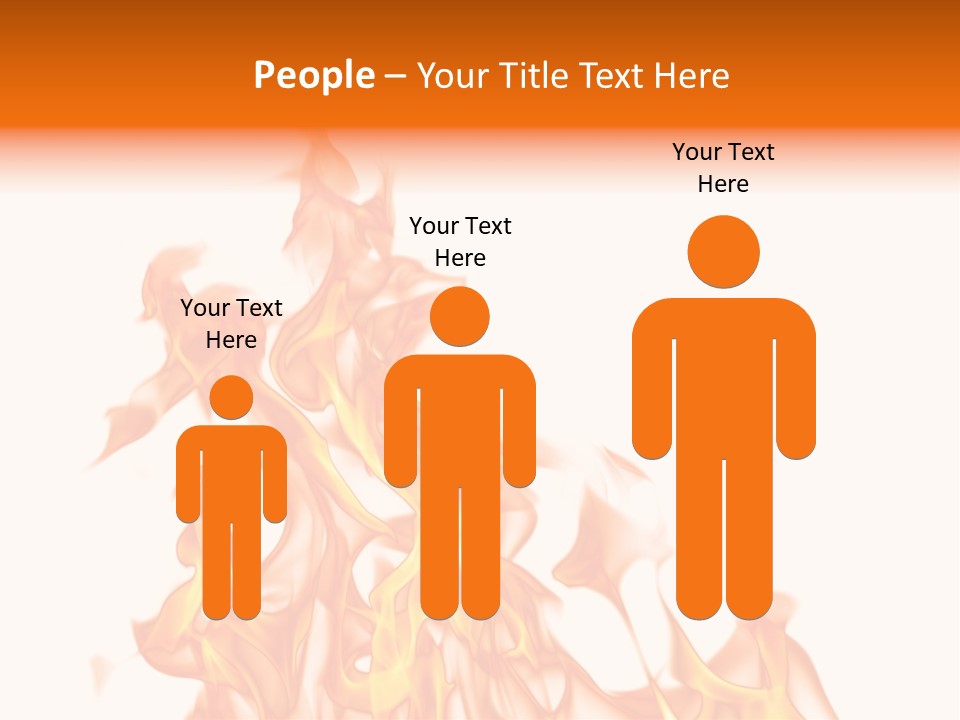 A White And Orange Fire Powerpoint Presentation PowerPoint Template