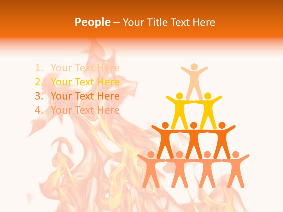 A White And Orange Fire Powerpoint Presentation PowerPoint Template