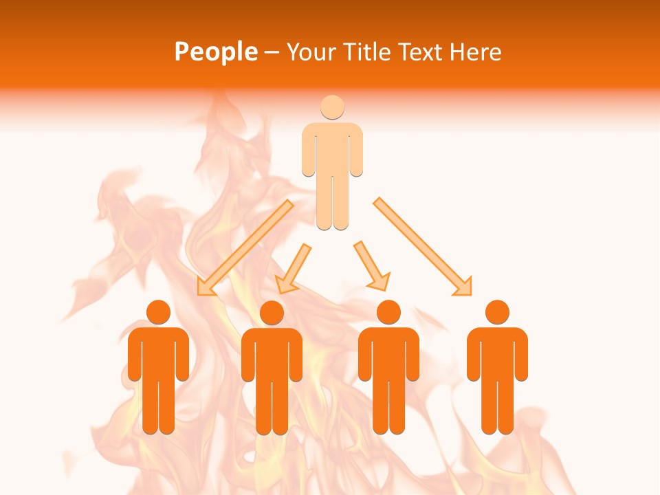 A White And Orange Fire Powerpoint Presentation PowerPoint Template