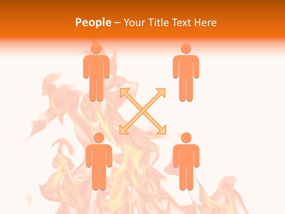 A White And Orange Fire Powerpoint Presentation PowerPoint Template