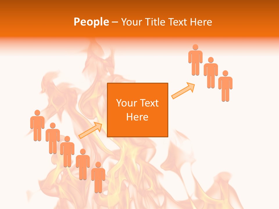 A White And Orange Fire Powerpoint Presentation PowerPoint Template