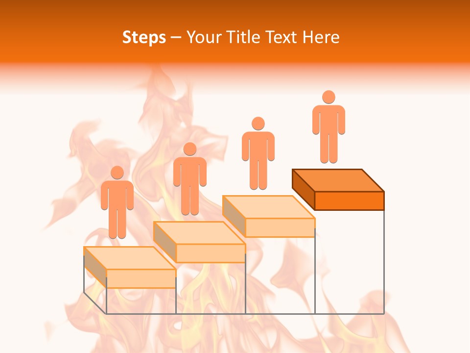 A White And Orange Fire Powerpoint Presentation PowerPoint Template