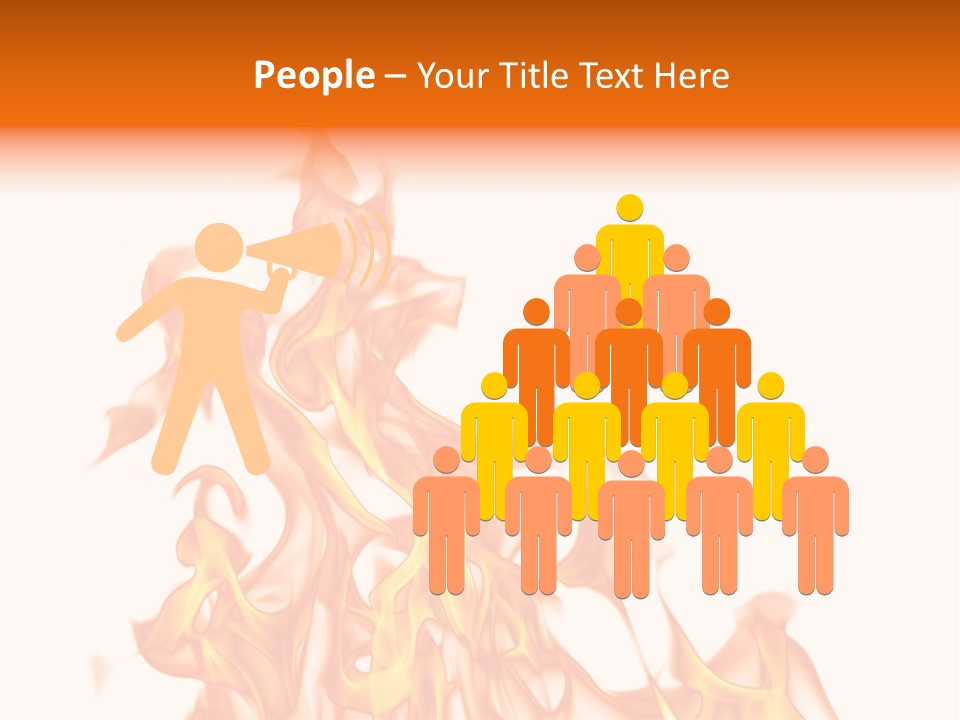 A White And Orange Fire Powerpoint Presentation PowerPoint Template