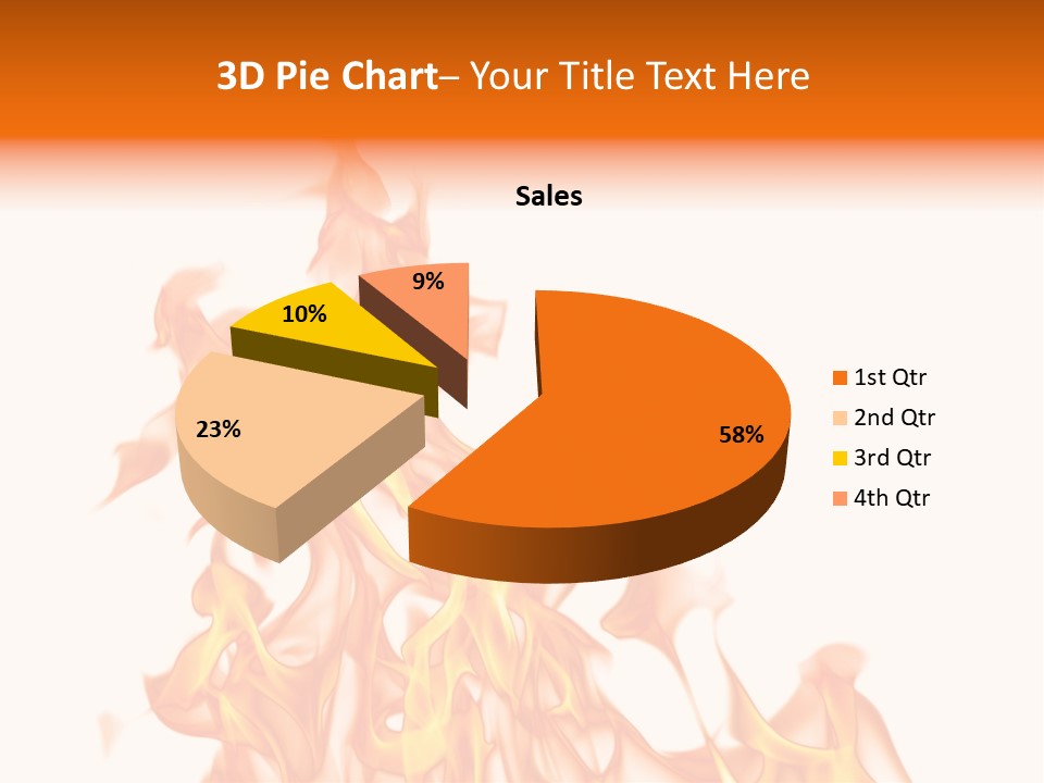 A White And Orange Fire Powerpoint Presentation PowerPoint Template