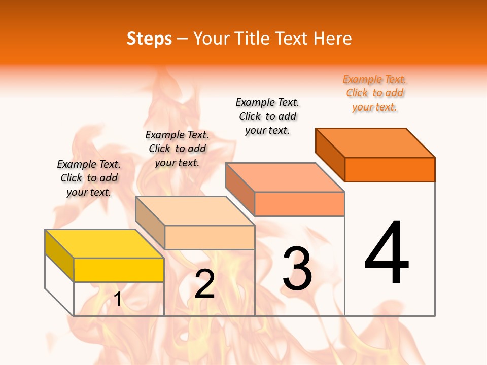 A White And Orange Fire Powerpoint Presentation PowerPoint Template