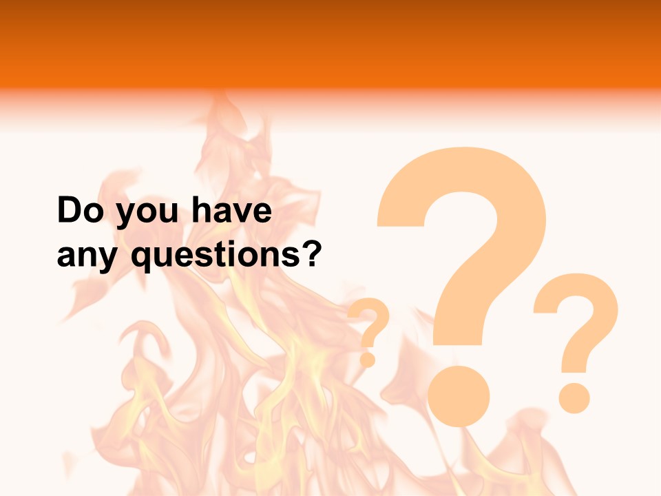 A White And Orange Fire Powerpoint Presentation PowerPoint Template