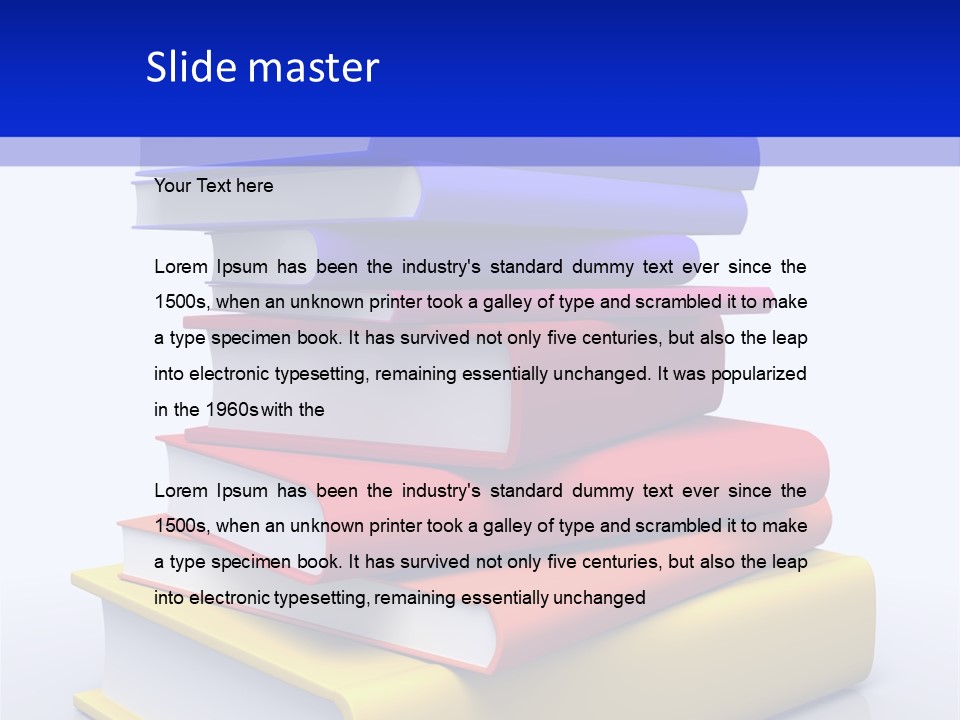 Isolated Textbook University PowerPoint Template