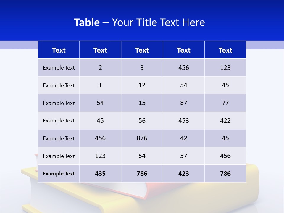 Isolated Textbook University PowerPoint Template