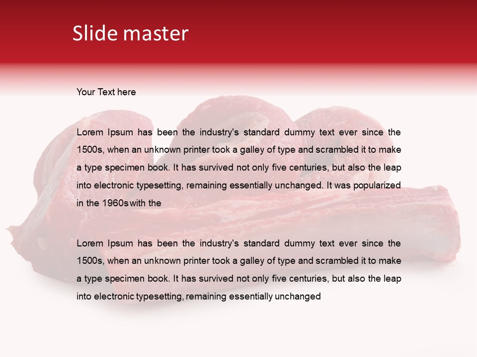 Lamb Portion Color PowerPoint Template