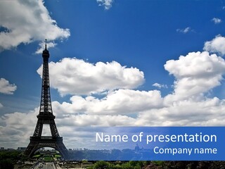 History View Paris PowerPoint Template