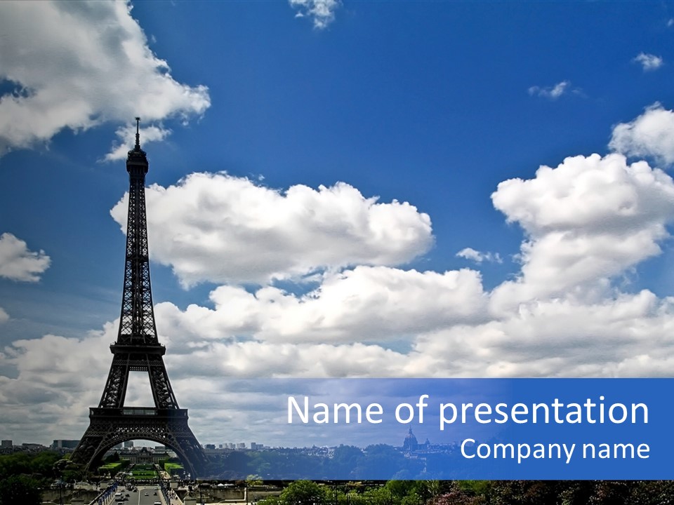 History View Paris PowerPoint Template