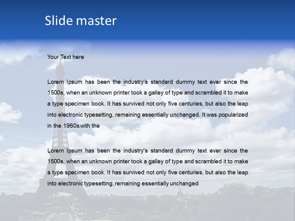 History View Paris PowerPoint Template