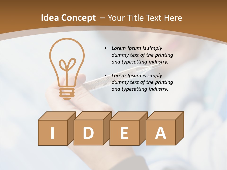 Cropped Thermometer Ill PowerPoint Template