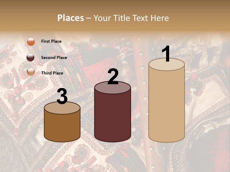 A Large Piece Of Cloth With Beads And Tassels On It PowerPoint Template