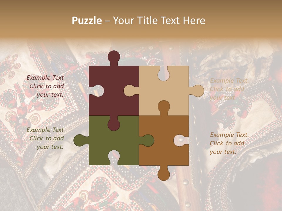 A Large Piece Of Cloth With Beads And Tassels On It PowerPoint Template