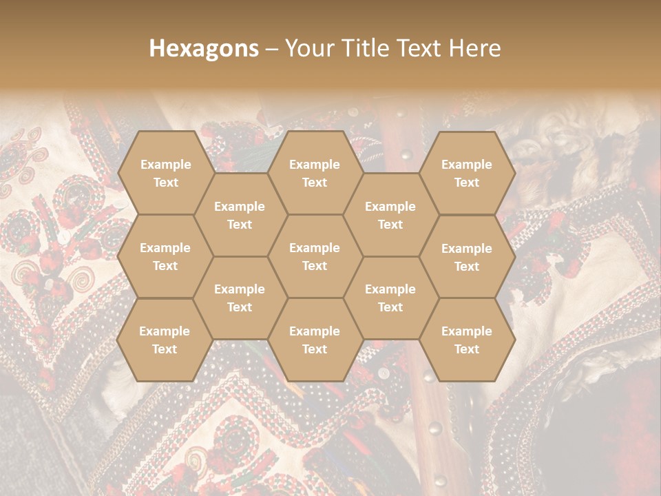 A Large Piece Of Cloth With Beads And Tassels On It PowerPoint Template