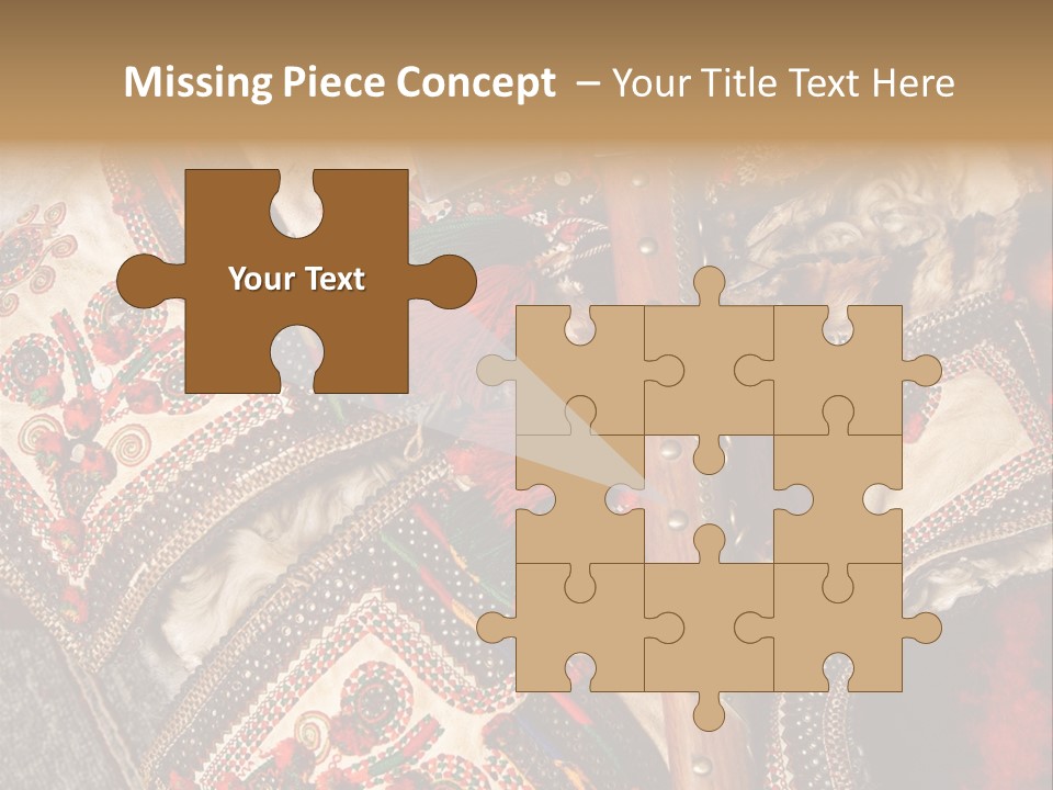 A Large Piece Of Cloth With Beads And Tassels On It PowerPoint Template