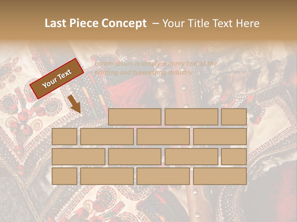 A Large Piece Of Cloth With Beads And Tassels On It PowerPoint Template