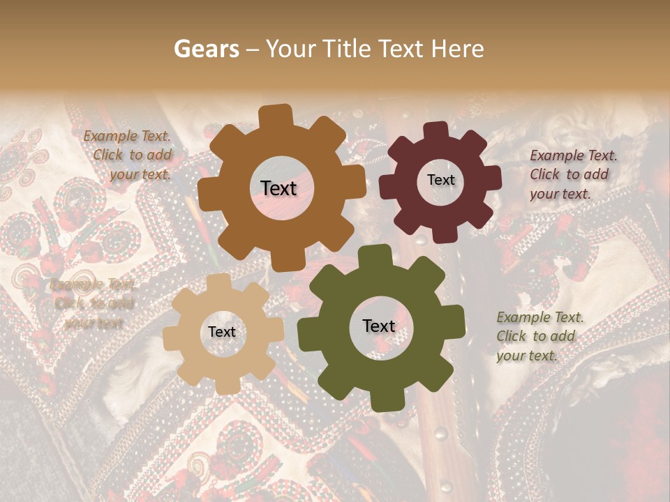 A Large Piece Of Cloth With Beads And Tassels On It PowerPoint Template