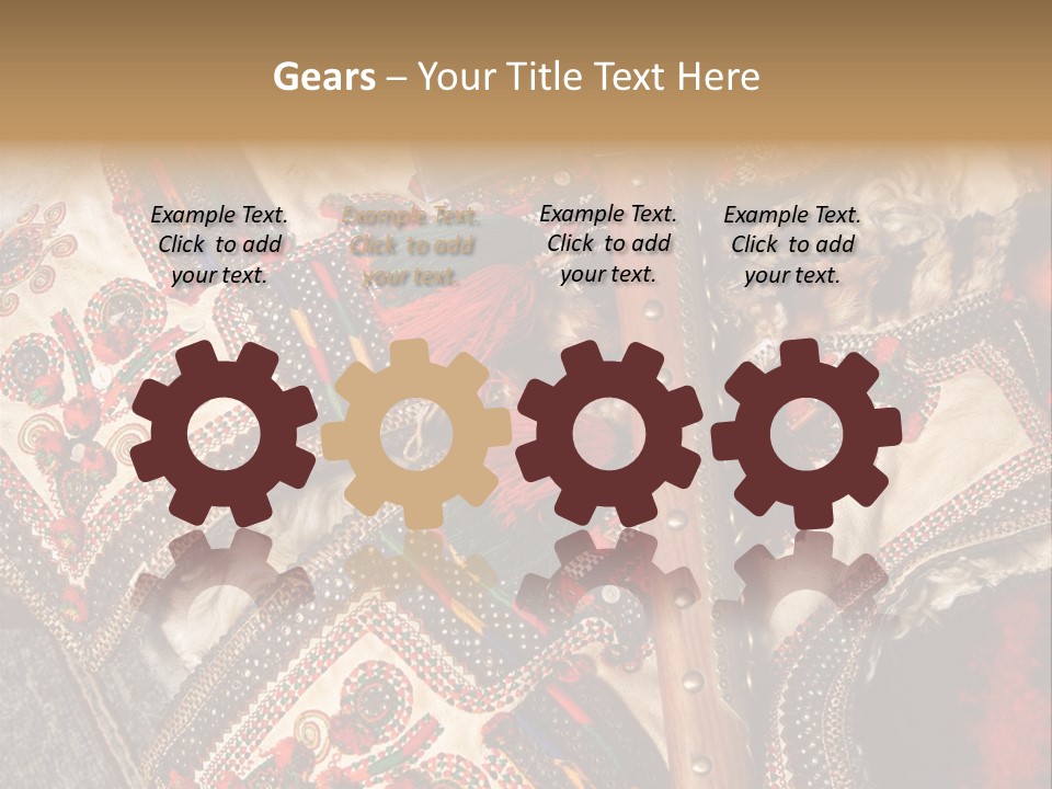 A Large Piece Of Cloth With Beads And Tassels On It PowerPoint Template