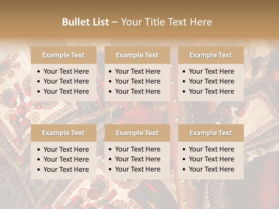 A Large Piece Of Cloth With Beads And Tassels On It PowerPoint Template