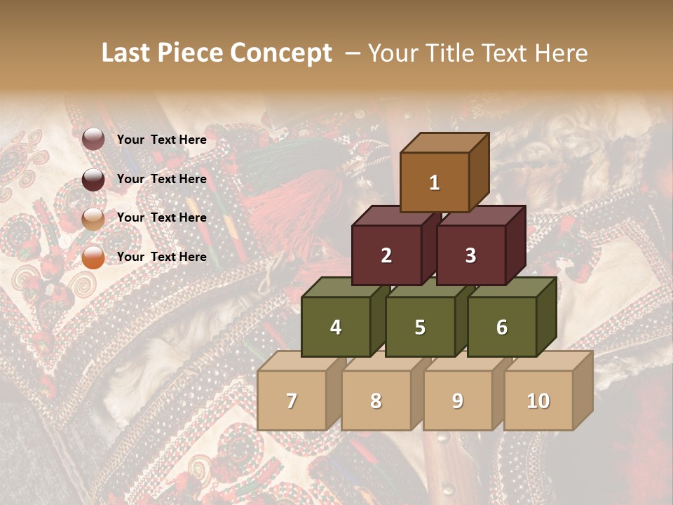 A Large Piece Of Cloth With Beads And Tassels On It PowerPoint Template