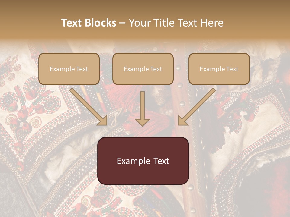 A Large Piece Of Cloth With Beads And Tassels On It PowerPoint Template