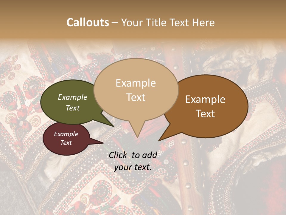 A Large Piece Of Cloth With Beads And Tassels On It PowerPoint Template